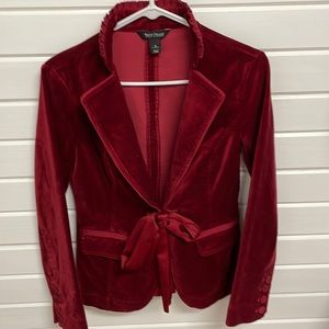 Velvet red WHBM blazer